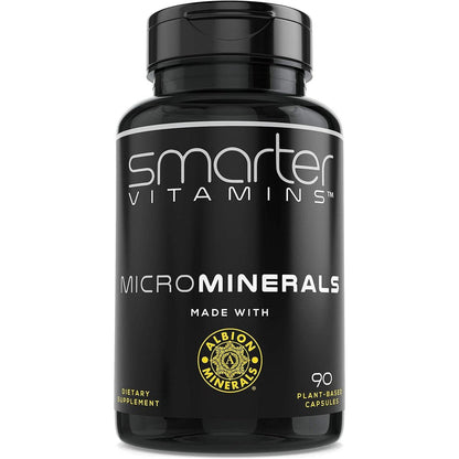 SmarterVitamins Zinc Glycinate Albion bottle front view for high absorption mineral support
