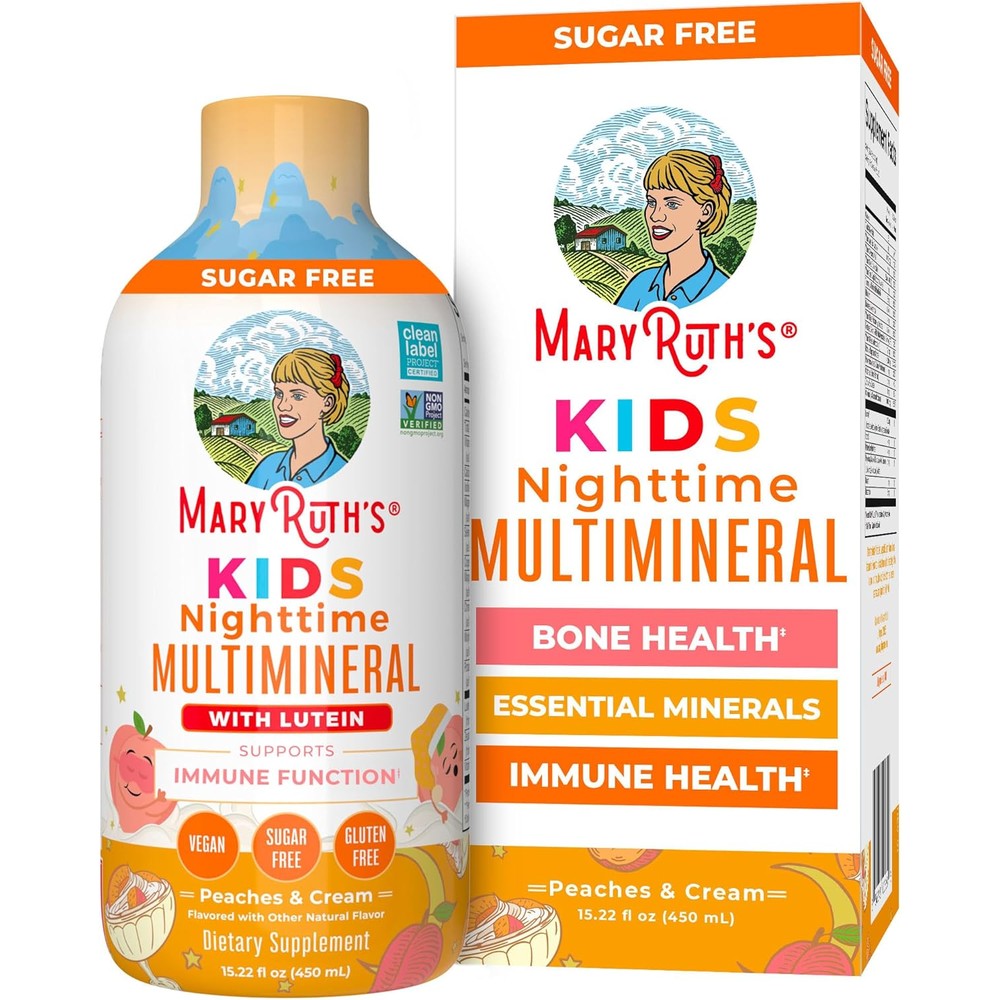 MaryRuth's Kids Liquid Nighttime Multimineral front view authentic imported supplement bottle