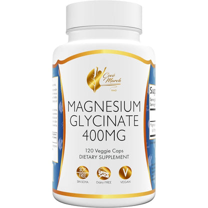 Cocó March NMD Magnesium Glycinate 400mg bottle front view for sleep supplement