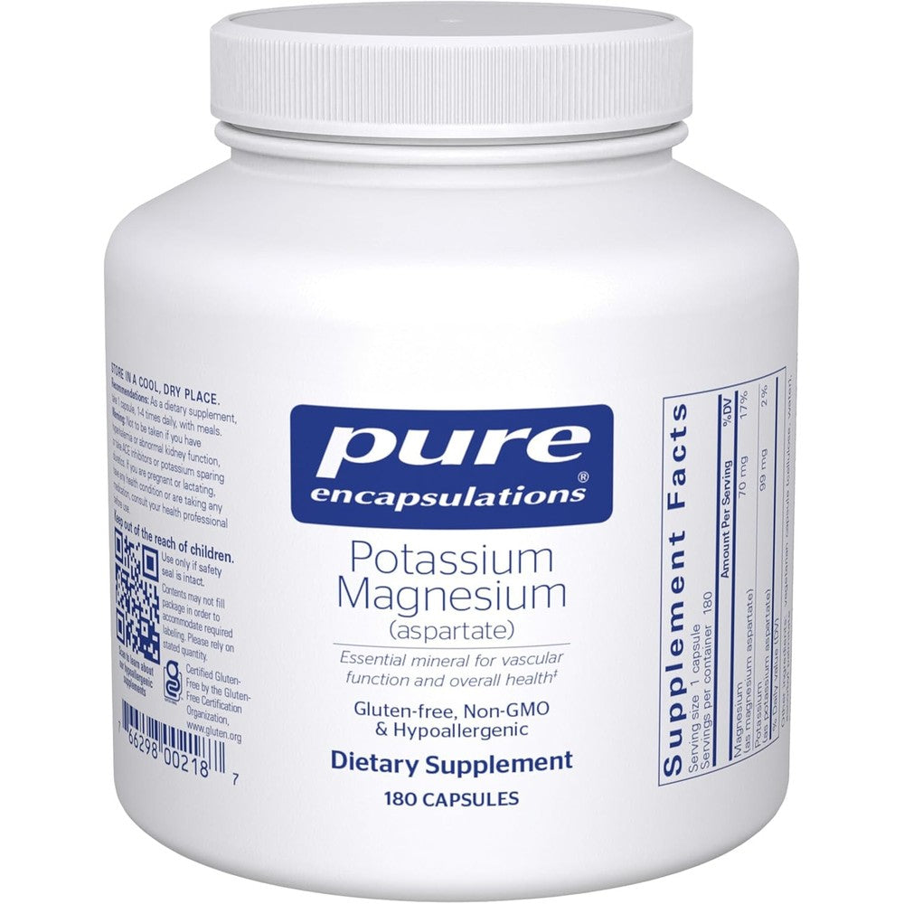 Pure Encapsulations Potassium Magnesium Aspartate bottle front view