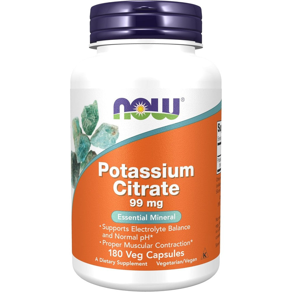 Now Foods Potassium Citrate 99mg front view bottle