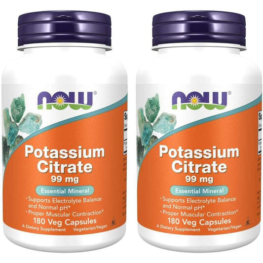 Now Foods Potassium Citrate 99mg 180 Capsules front packaging view