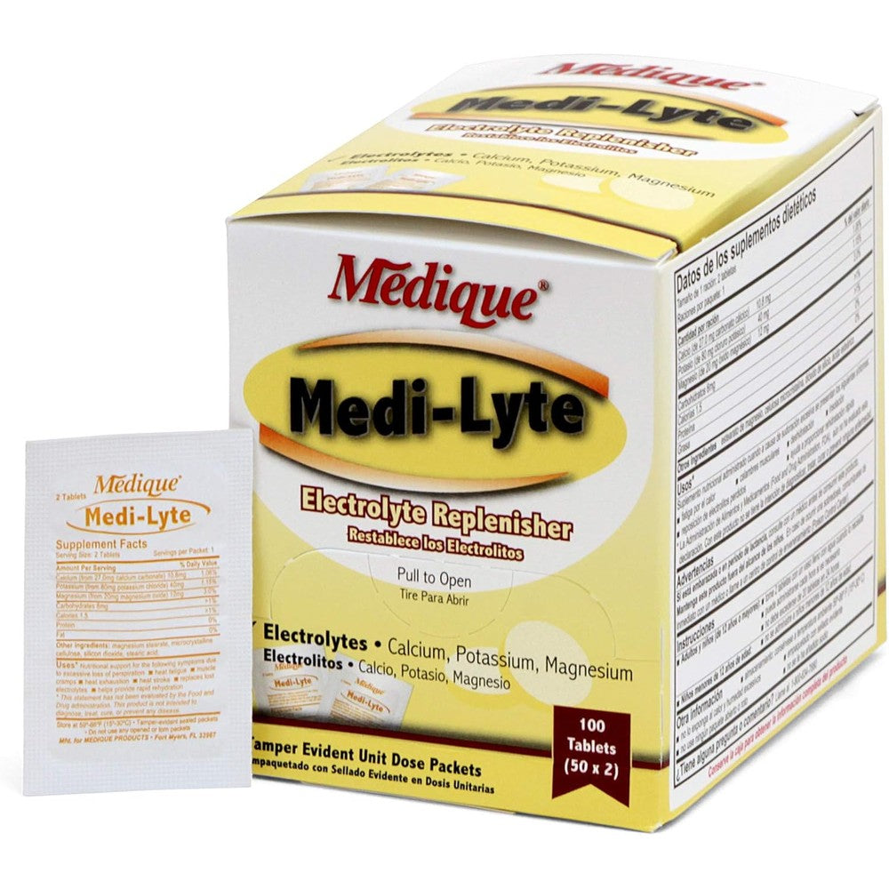 Medique Medi-Lyte electrolyte replenisher tablets box front view