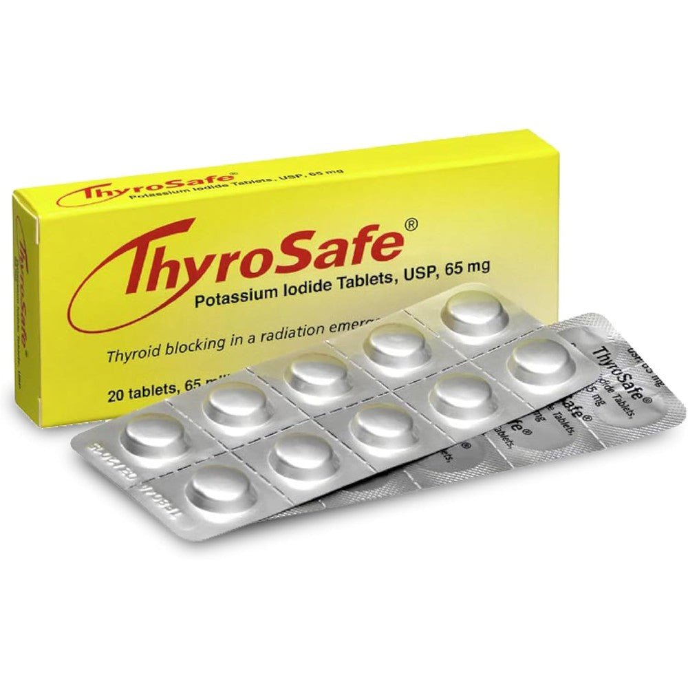 Thyrosafe Potassium Iodide 65mg tablets front packaging