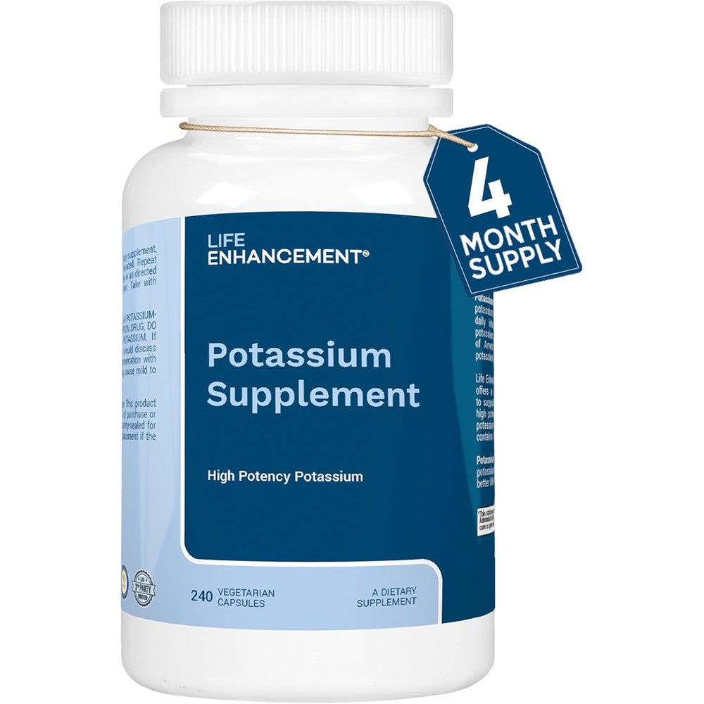 Life Enhancement Potassium Bicarbonate 1020mg front view bottle