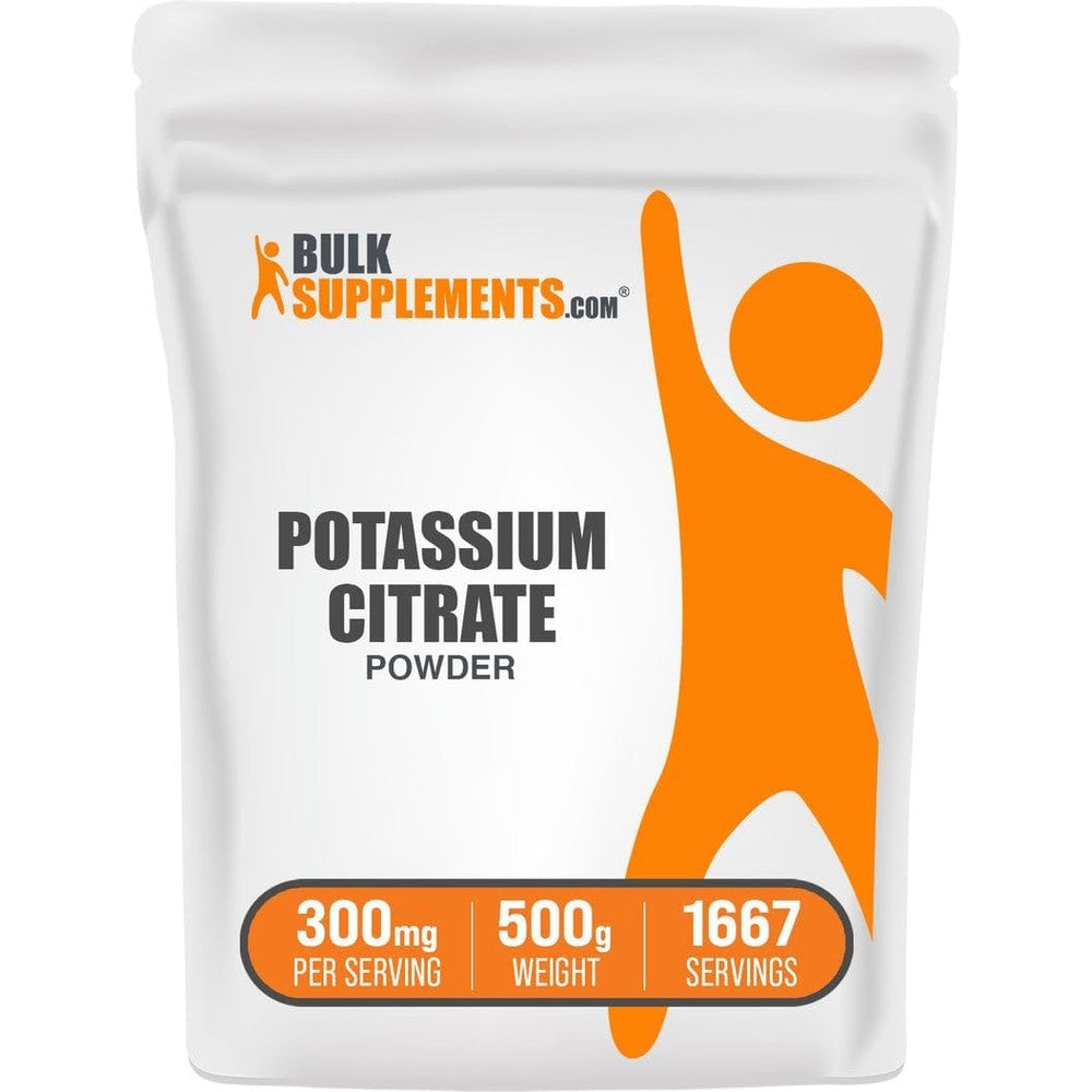 BulkSupplements Potassium Citrate Powder 500 Grams front view package