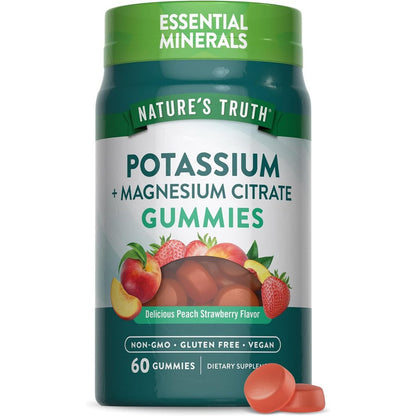 Nature's Truth Potassium Magnesium Citrate Vegan Gummies front bottle view
