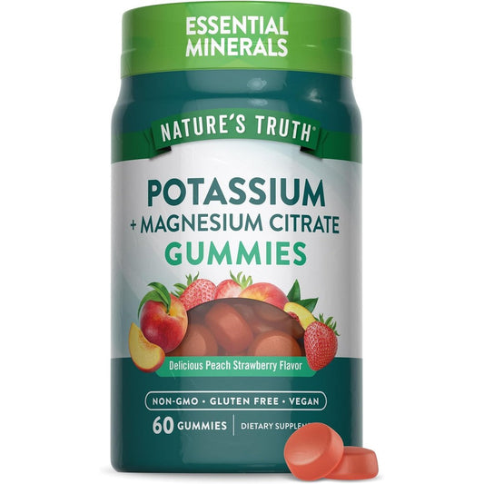 Nature's Truth Potassium Magnesium Citrate Vegan Gummies front bottle view