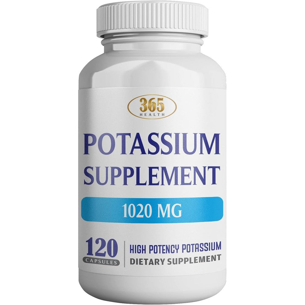 Health Lfe Potassium Bicarbonate 1020mg supplement front bottle view