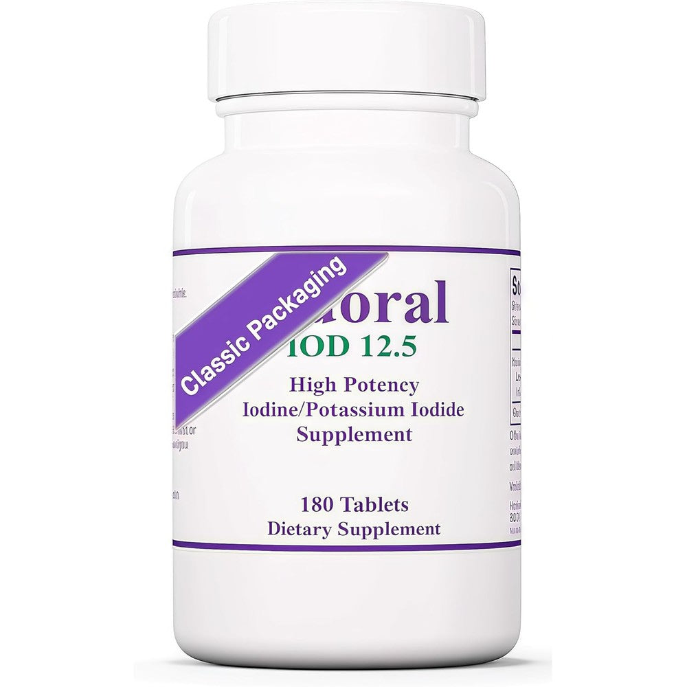 Allergy Research Group Optimox Iodoral 12.5mg front label view high potency thyroid supplement bottle