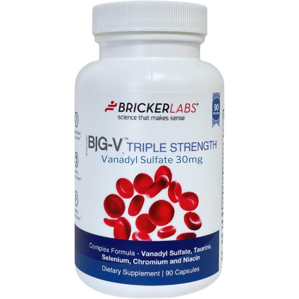 Bricker Labs Big V Triple Strength front bottle view blood sugar supplement