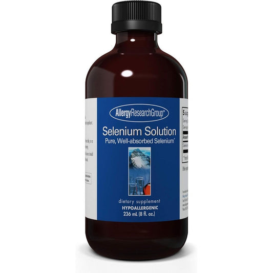 Allergy Research Group Selenium Solution liquid bottle front view for premium trace mineral supplementation.