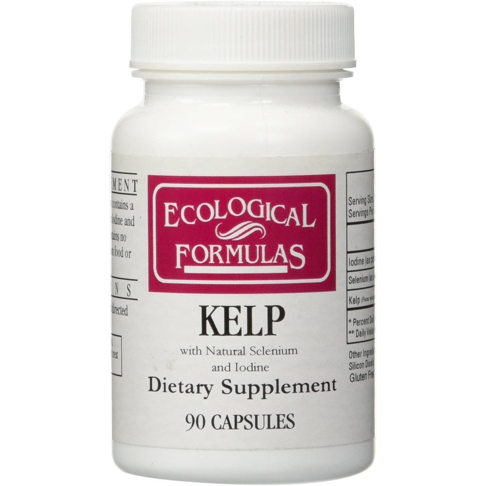 Ecological Formulas Kelp with Natural Selenium Iodine front view bottle for thyroid health