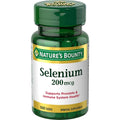 Nature's Bounty Selenium 200 Micrograms Tablets front view bottle mineral supplement
