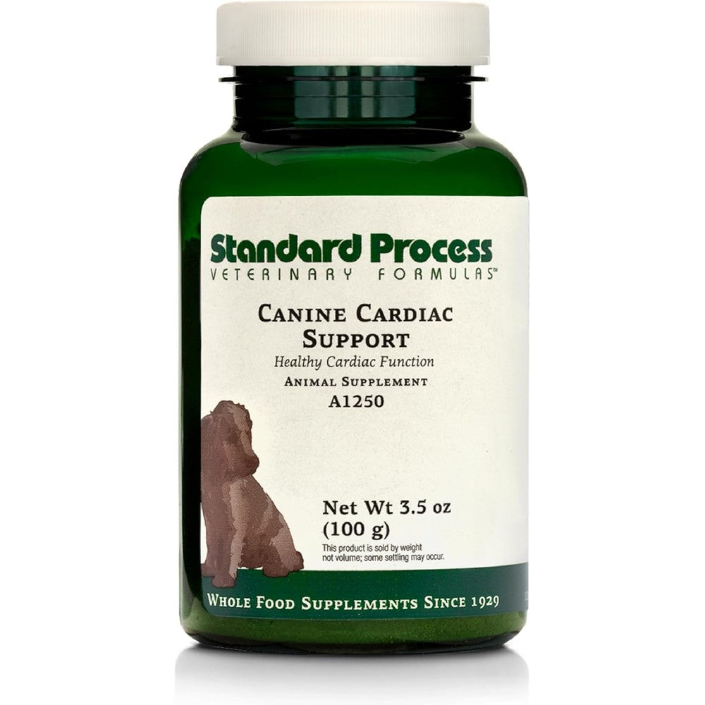 Standard Process Canine Cardiac Support 100g front view dog heart supplement powder