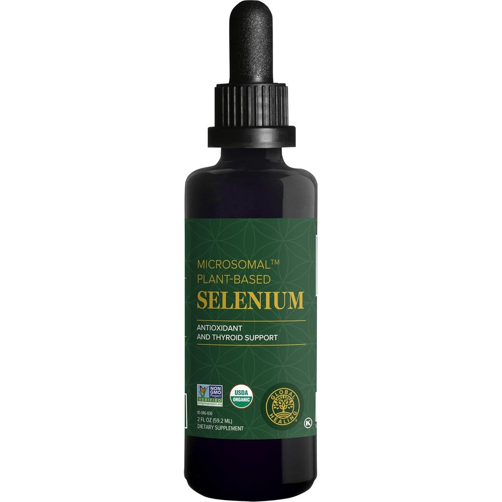 Global Healing Center Organic Selenium Drops front view packaging