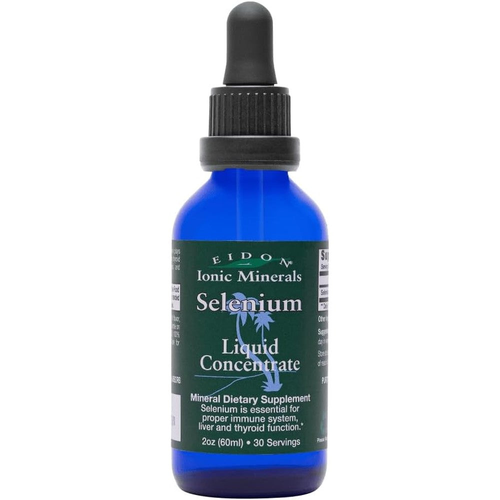 Eidon Ionic Minerals Liquid Selenium Concentrate front view premium imported immune supplement bottle