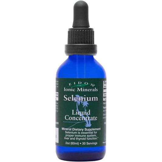 Eidon Ionic Minerals Liquid Selenium Concentrate front view premium imported immune supplement bottle