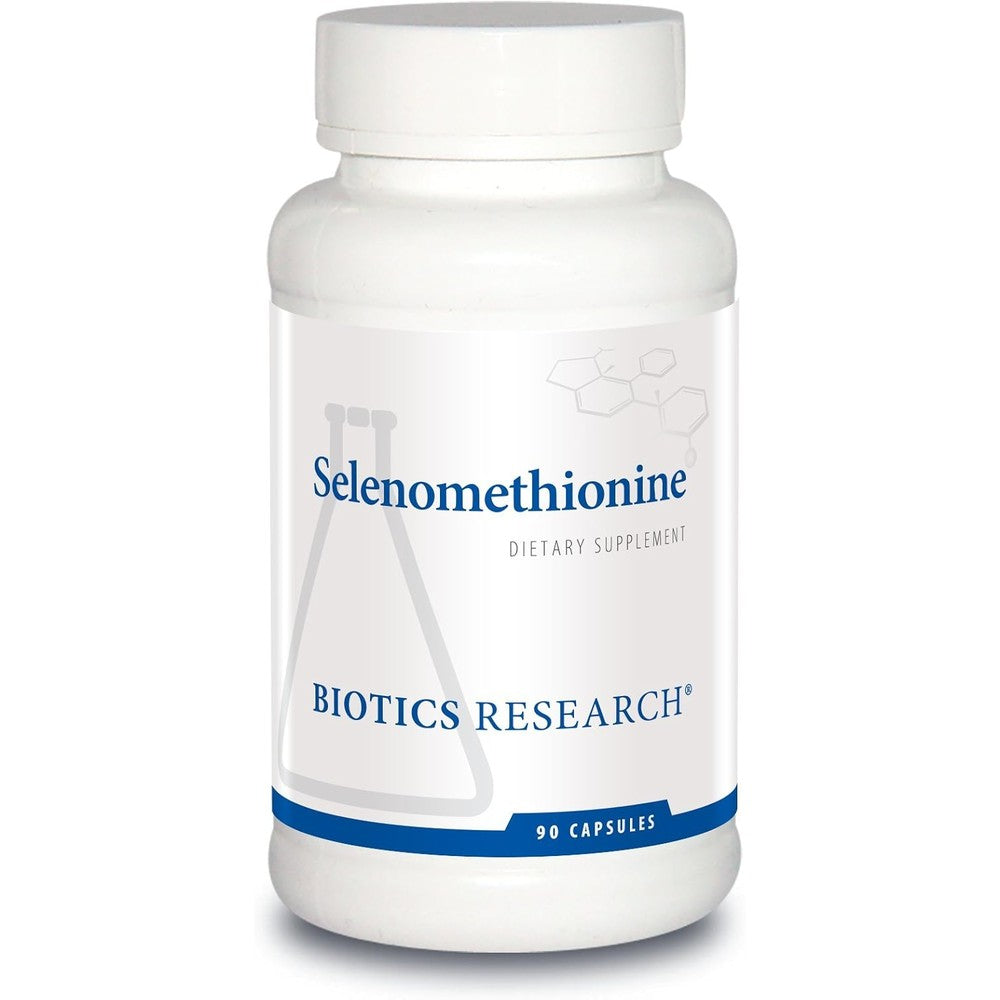 Biotics Research Selenomethionine 90 Capsules front view high potency selenium supplement