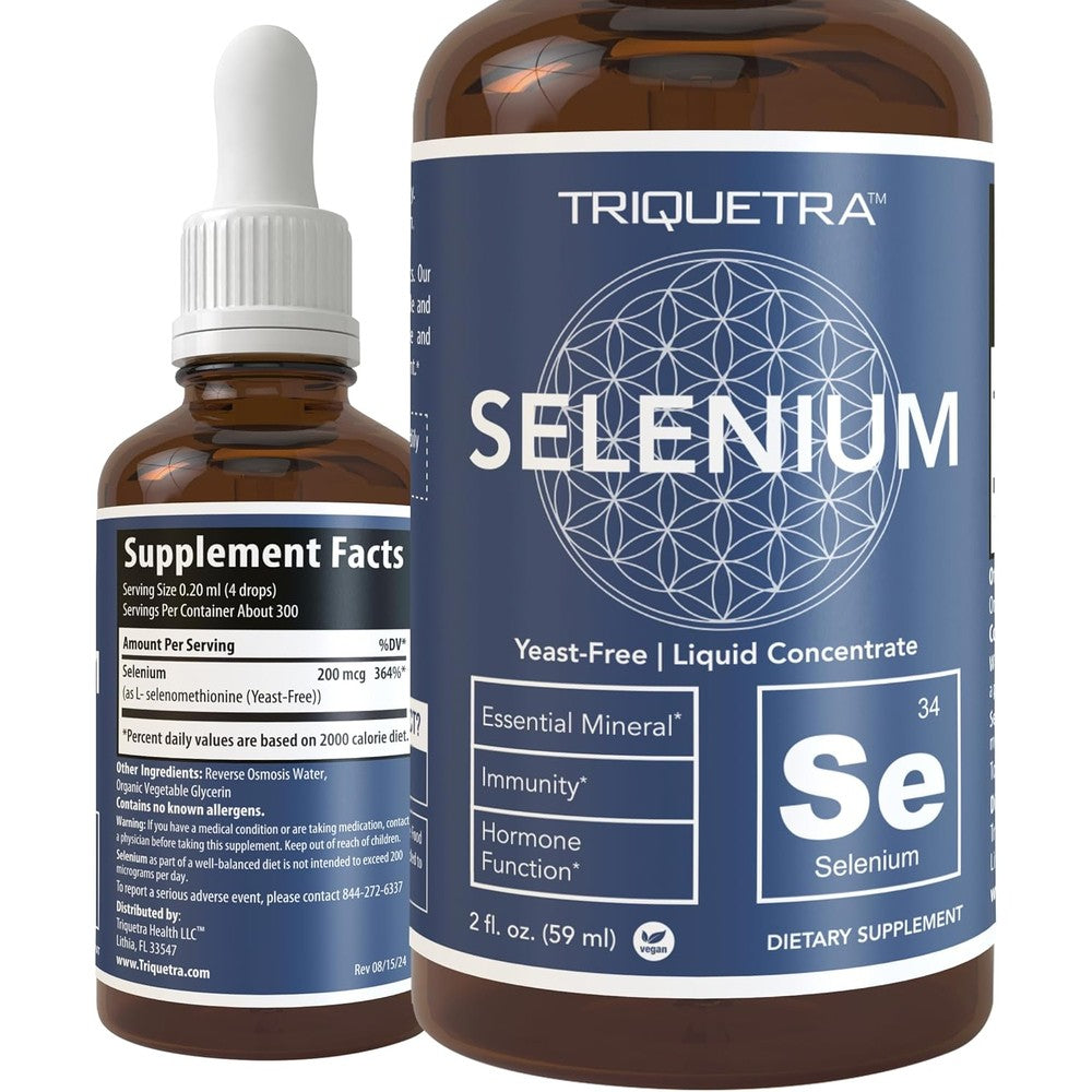 Triquetra Health Selenium liquid supplement front view bottle