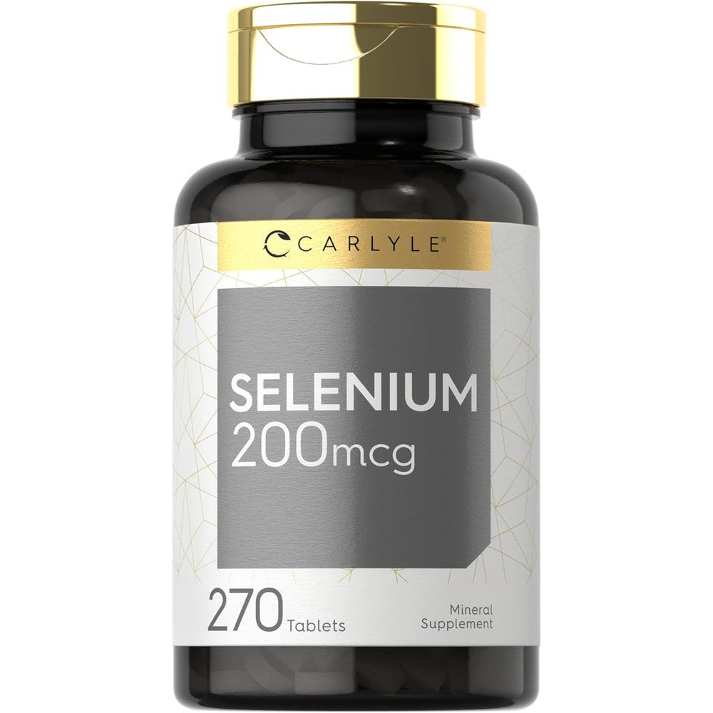 Carlyle Selenium 200 mcg 270 vegetarian tablets front bottle view