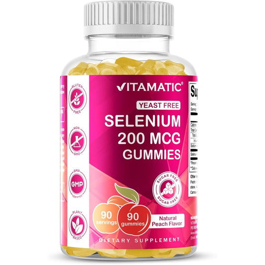 Vitamatic Yeast Free Selenium 200mcg 90 Gummies front bottle view