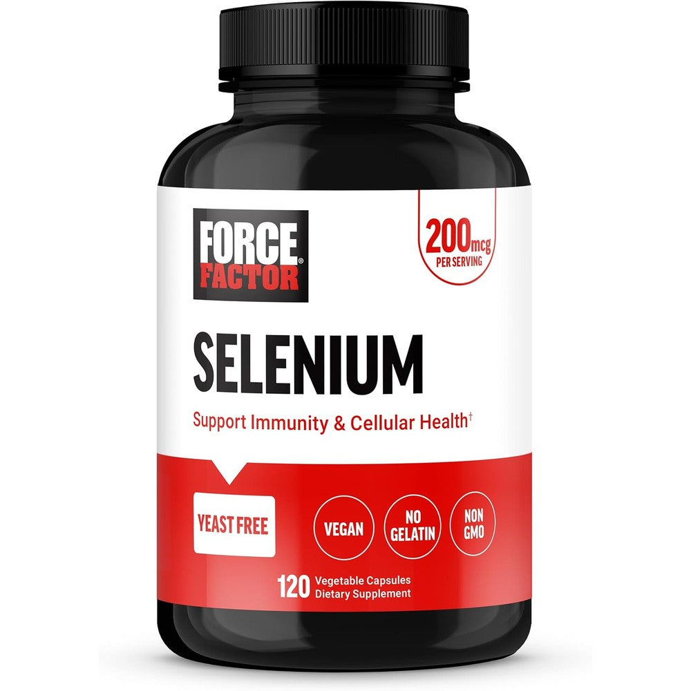 Force Factor Selenium Immune Support Supplement front view bottle for immune defense