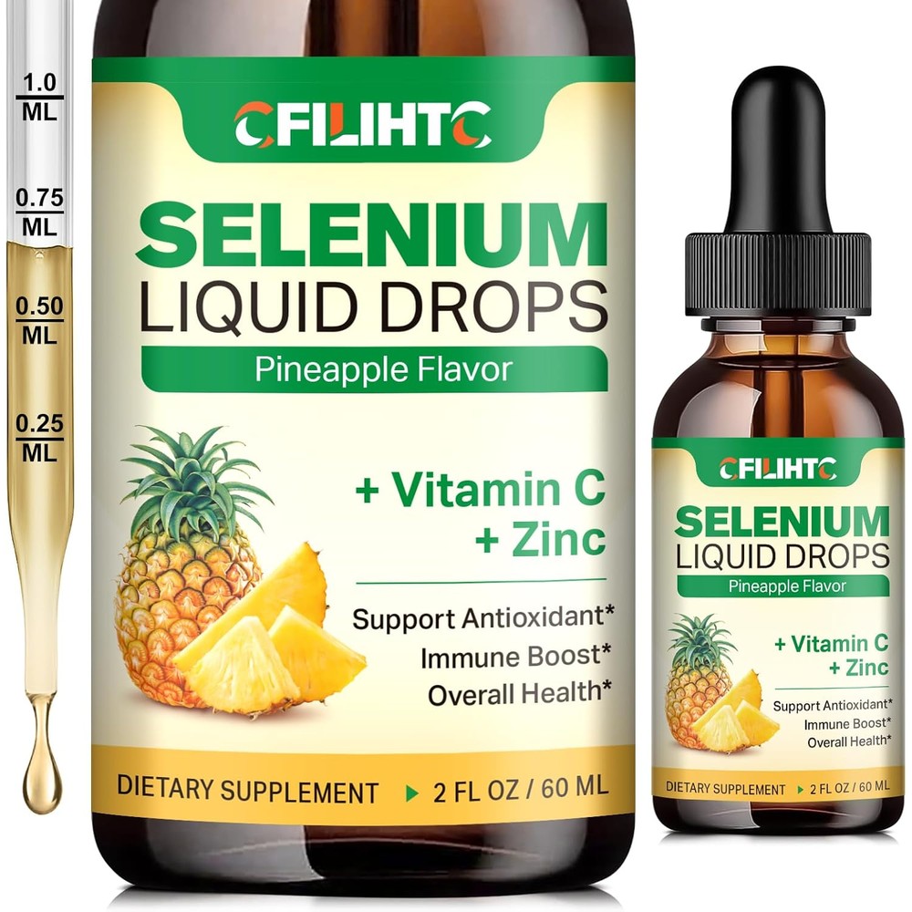 CFILIHTC Selenium Liquid Drops front view showing bottle and packaging.