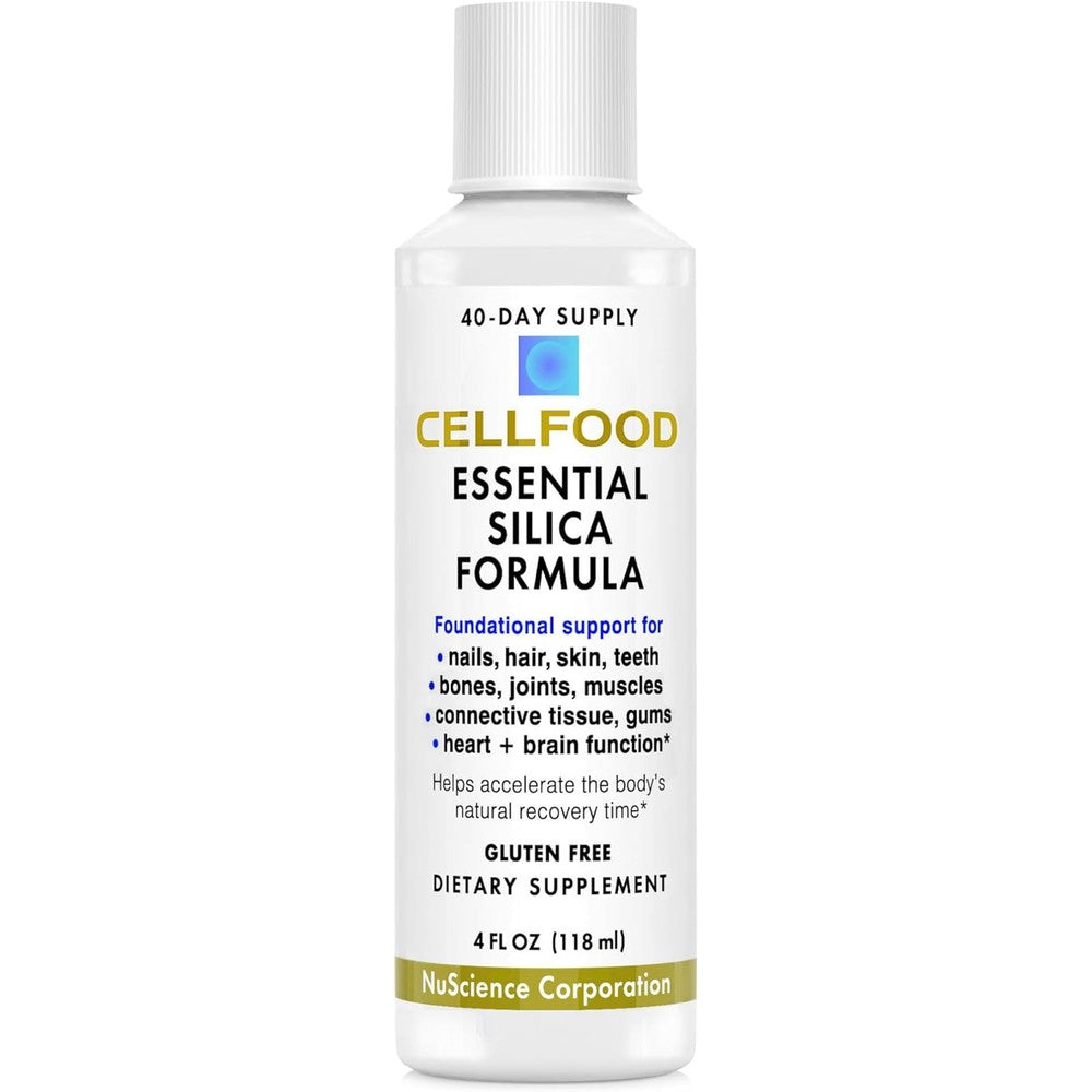 Lumina Health Products Cellfood Essential Silica Anti Aging Formula four fluid ounce bottle front view for cellular nutrition
