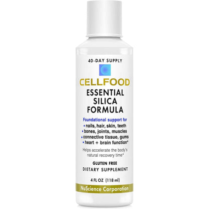 Lumina Health Products Cellfood Essential Silica Anti Aging Formula four fluid ounce bottle front view for cellular nutrition
