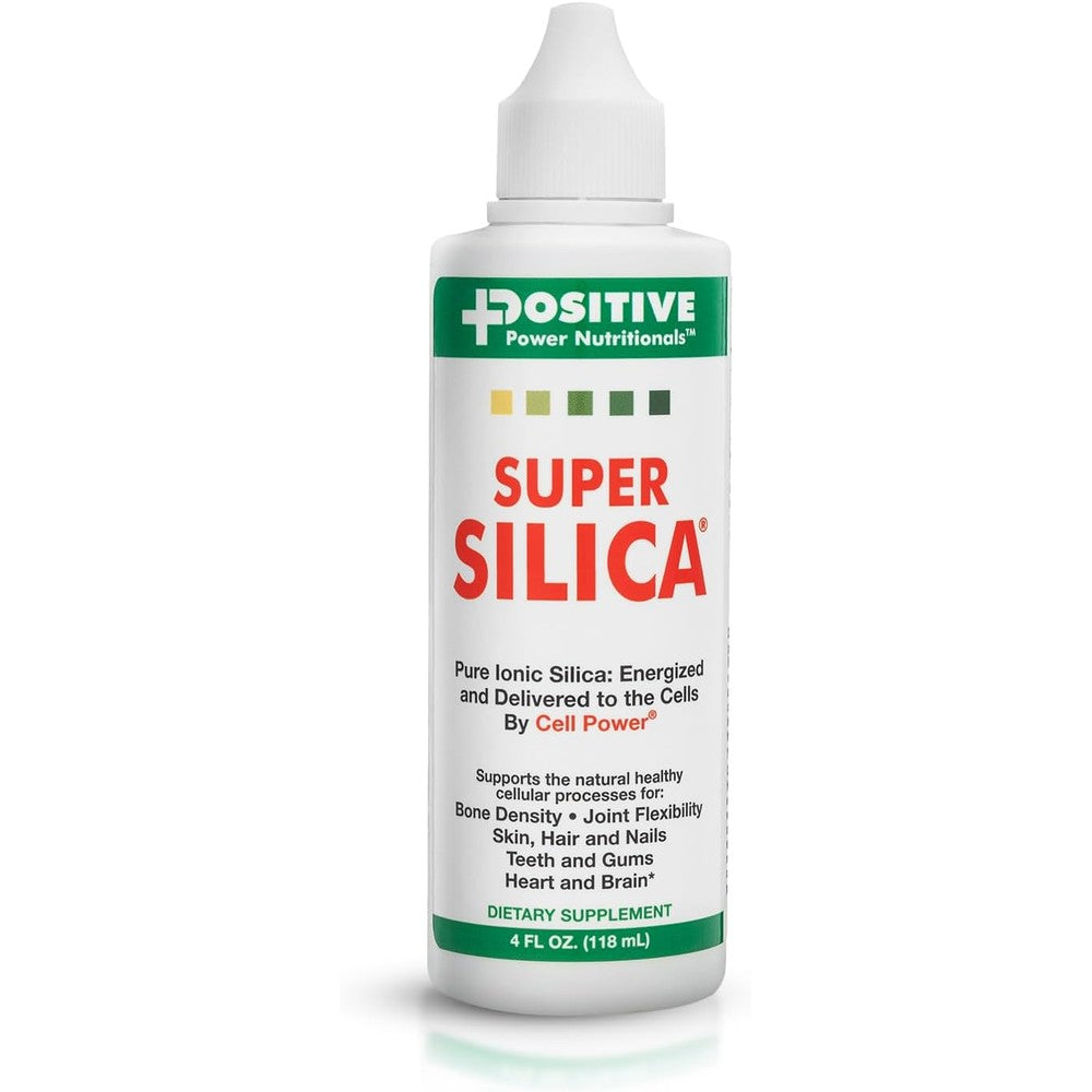 Positive Power Nutritionals Super Silica Liquid Mineral Supplement front view for hair growth