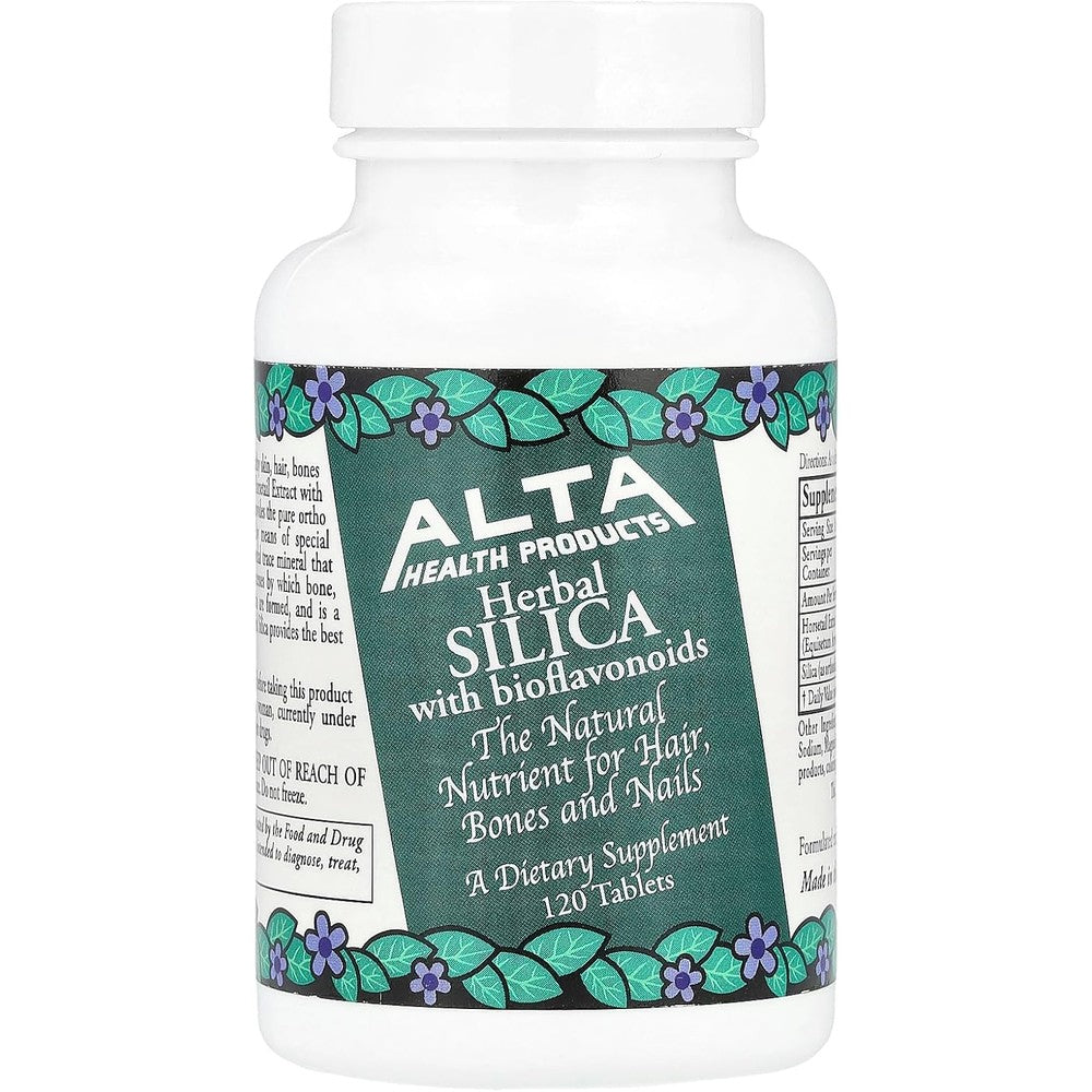 Alta Health Herbal Silica with Bioflavonoids 120 tablets front view for hair and nail health