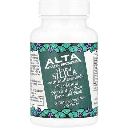 Alta Health Herbal Silica with Bioflavonoids 120 tablets front view for hair and nail health