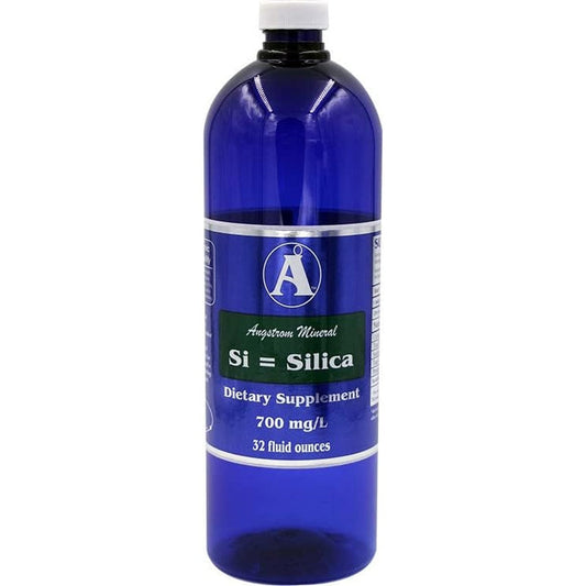Angstrom Minerals Ionic Silica Liquid supplement front view bottle