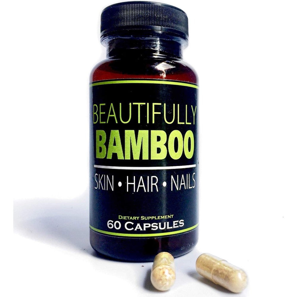 Beautifully Bamboo Ultra Vitamin Biotin and Silica Supplement bottle front view