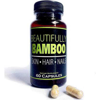 Beautifully Bamboo Ultra Vitamin Biotin and Silica Supplement bottle front view