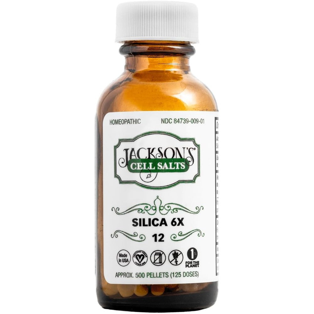 Jacksons 12 Silica 6X 500 pellet bottle front view