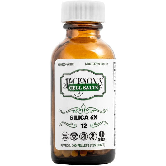 Jacksons 12 Silica 6X 500 pellet bottle front view