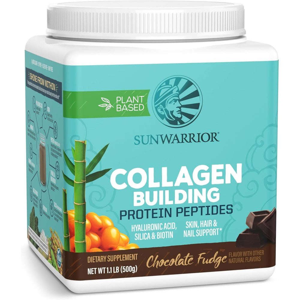 Sunwarrior Vegan Collagen Builder Chocolate 500g front view
