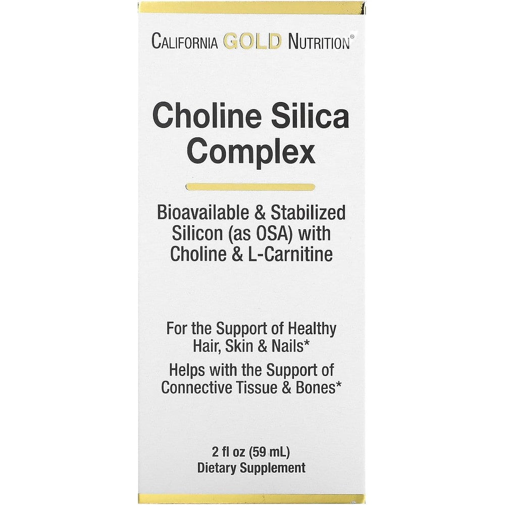 California Gold Nutrition Choline Silica Complex bottle front view