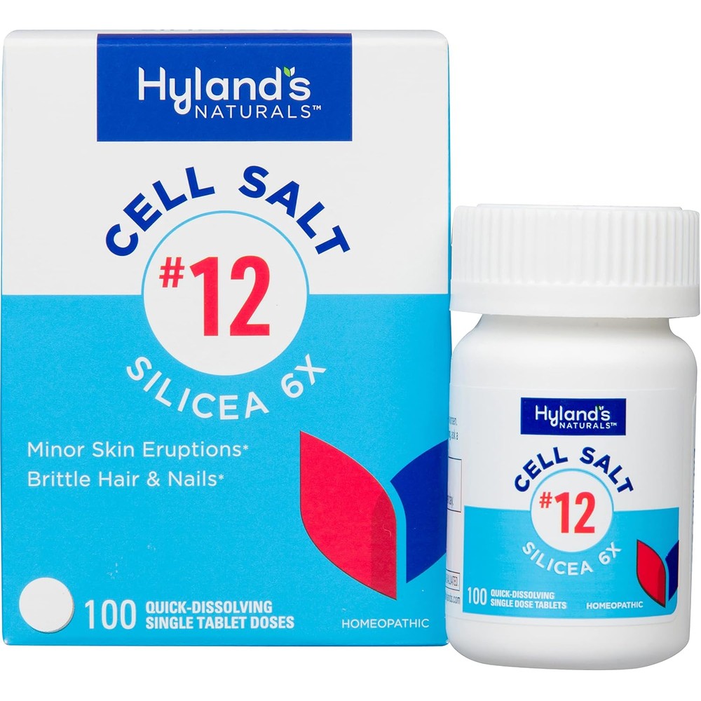 Hyland's Naturals Cell Salt Number 12 Silicea 6X bottle front view