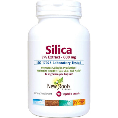 New Roots Herbal Silica Extract 600mg front bottle view