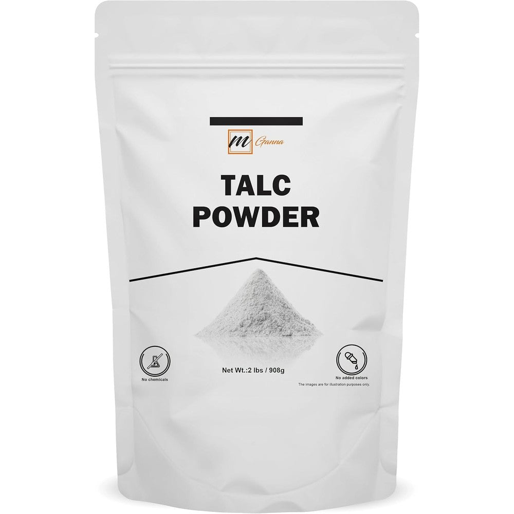 Mganna natural talc powder 908 grams front view packaging