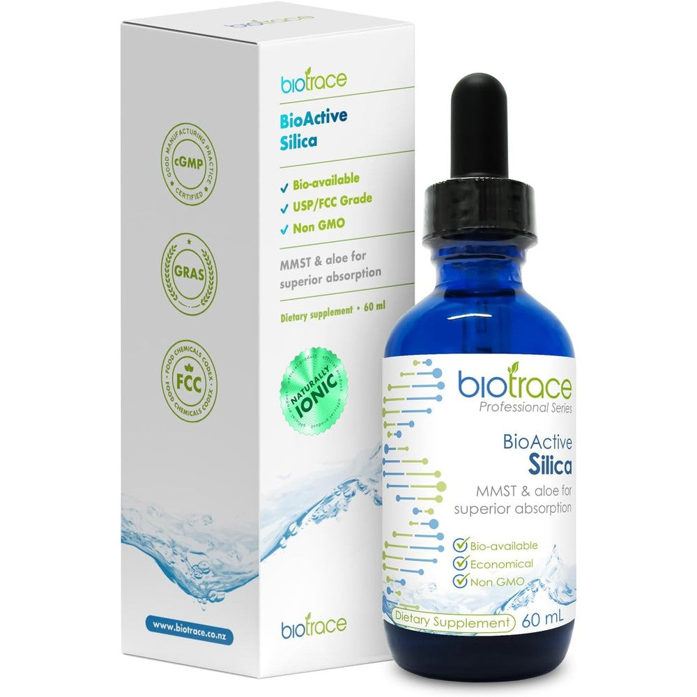 Biotrace BioActive Silica Drops liquid mineral concentrate front view