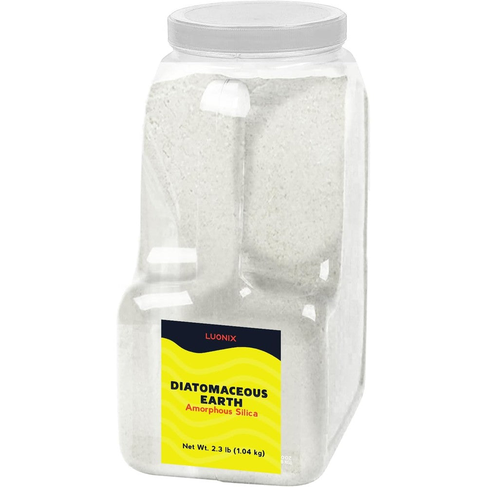 Luonix Diatomaceous Earth freshwater amorphous silica jar front view