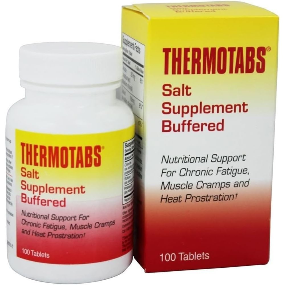 Thermotabs Salt Supplement Buffered Tablets front view for electrolyte replacement.