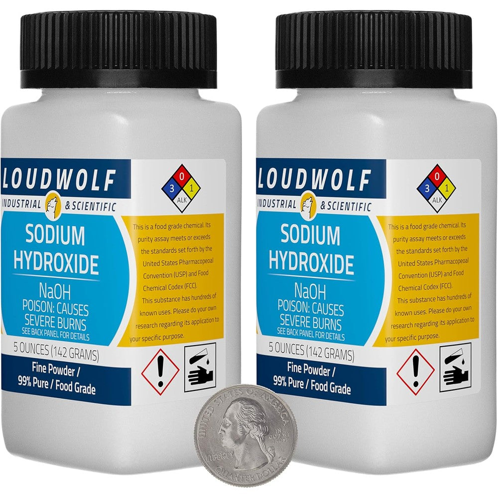Loudwolf Sodium Hydroxide Food Grade Lye front view package on retail shelf