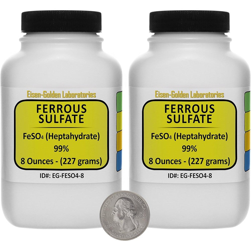 Eisen-Golden Laboratories Ferrous Sulfate 99% ACS Grade Powder front view packaging