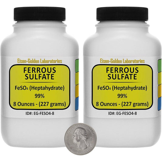 Eisen-Golden Laboratories Ferrous Sulfate 99% ACS Grade Powder front view packaging