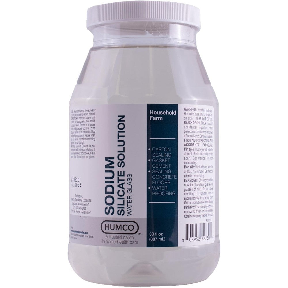 Humco Sodium Silicate Liquid Glass Solution front view for concrete floor sealing
